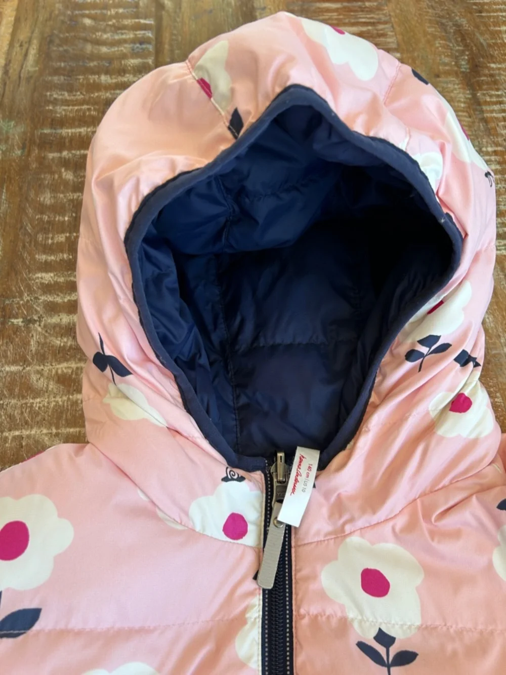 Hanna Andersson Pink Floral Puffer Jacket